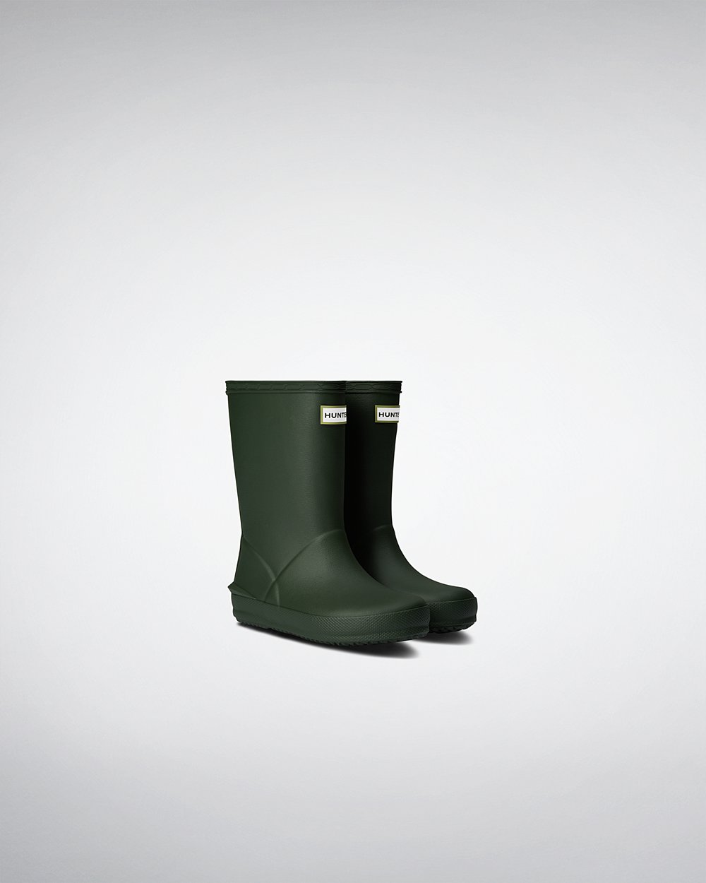 Kids Hunter First Norris - Rain Boots Green - 6435-STEWZ